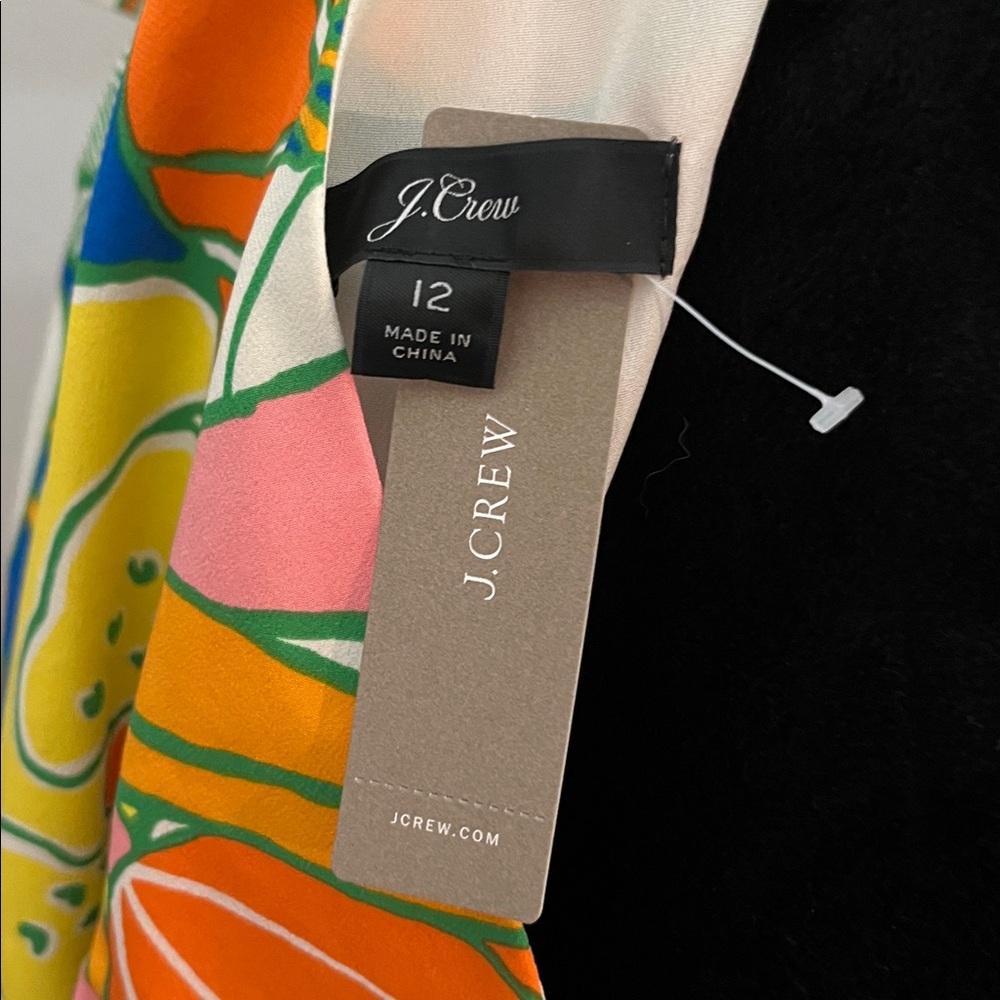 J.Crew one-shoulder silk midi dress in a tropical floral print - Picture 5 of 17